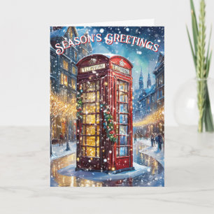 Cartes Pour Fêtes Annuelles Booth de téléphone en anglais
