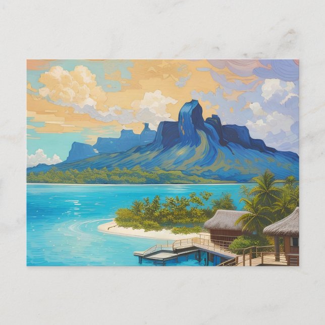 Cartes Pour Fêtes Annuelles Bora Bora Île Polynésie française Art (Devant)