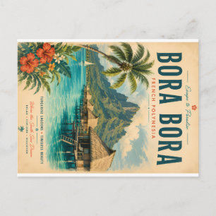 Cartes Pour Fêtes Annuelles Bora Bora Polynésie française tropical voyage vint