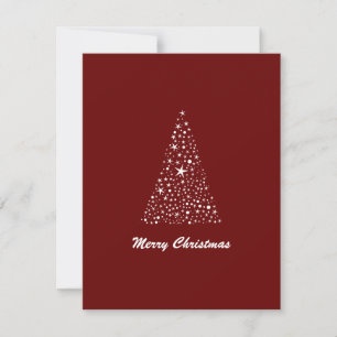 Cartes Pour Fêtes Annuelles Bordeaux équilibré Arbre de Noël Étoiles Compositi