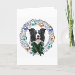 Cartes Pour Fêtes Annuelles Border Collie Christmas Card