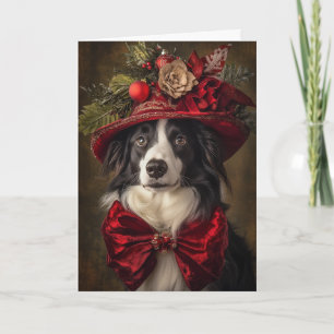 Cartes Pour Fêtes Annuelles Border Collie Noël Victorien Chien