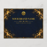 Bordereau d'expédition de bijoux Navy Or Luxe