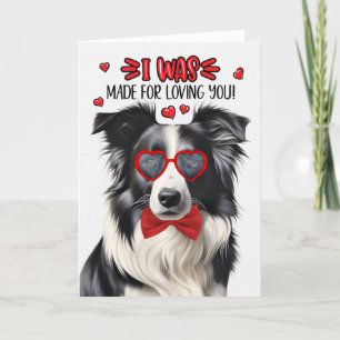Cartes Pour Fêtes Annuelles Bordure Collie Chien fait pour vous aimer Valentin