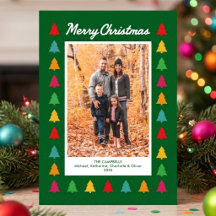 Bordure d'arbre de Noël colorée et joyeuse pour ph