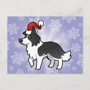 Cartes Pour Fêtes Annuelles Bordure de Noël Collie