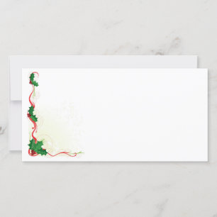 Cartes Pour Fêtes Annuelles Bordure de Noël Holly