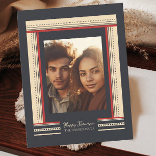 Cartes Pour Fêtes Annuelles Bordure de ruban minimaliste moderne Kwanzaa