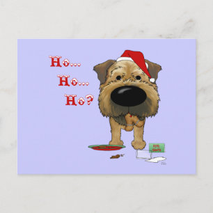 Cartes Pour Fêtes Annuelles Bordure Terrier Noël