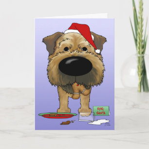 Cartes Pour Fêtes Annuelles Bordure Terrier Noël