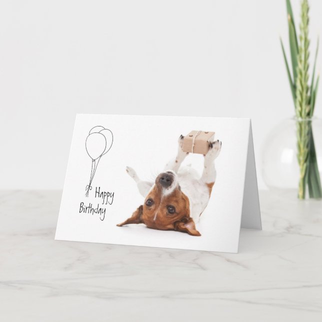 Cartes Pour Fêtes Annuelles Boris - Jack Russell Terrier - Joyeux anniversaire (Devant)