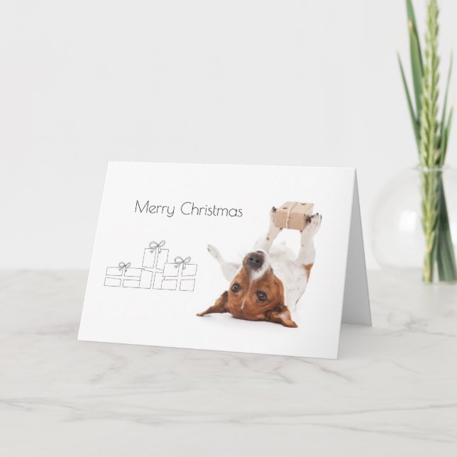 Cartes Pour Fêtes Annuelles Boris - Jack Russell Terrier - Joyeux Noël (Devant)