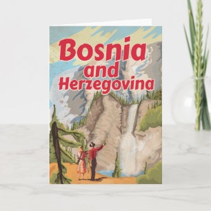 Cartes Pour Fêtes Annuelles Bosnie-Herzégovine Affiche de voyage vintage