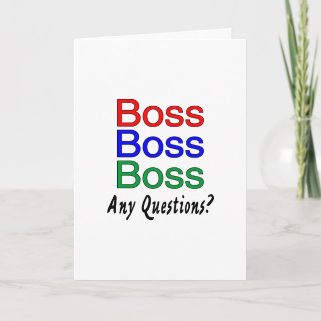 Cartes Pour Fêtes Annuelles Boss Boss Boss (Devant)