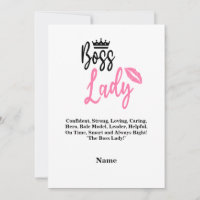 Boss Lady, Nom Personnalisé Cadeau Pour Elle