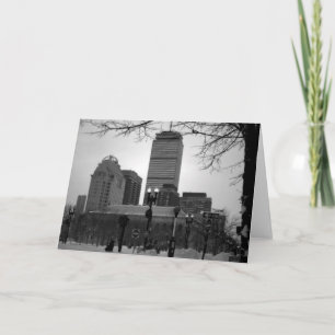 Cartes Pour Fêtes Annuelles Boston dans la neige