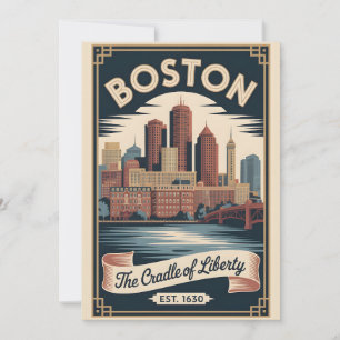 Cartes Pour Fêtes Annuelles Boston Massachusetts Antique Berceau de la Liberté