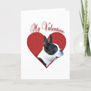 Cartes Pour Fêtes Annuelles Boston Terrier mon Valentine