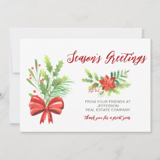 Cartes Pour Fêtes Annuelles Botanical Christmas Holidays Company Business 