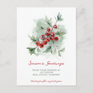 Cartes Pour Fêtes Annuelles Botanical Christmas Holidays Company Business