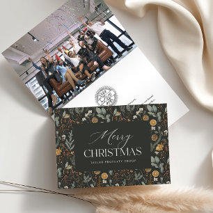 Cartes Pour Fêtes Annuelles Botanique d'hiver Entreprise ou entreprise