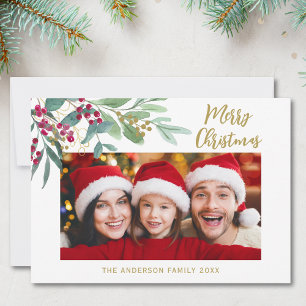 Cartes Pour Fêtes Annuelles Botanique d'hiver Photo Noël