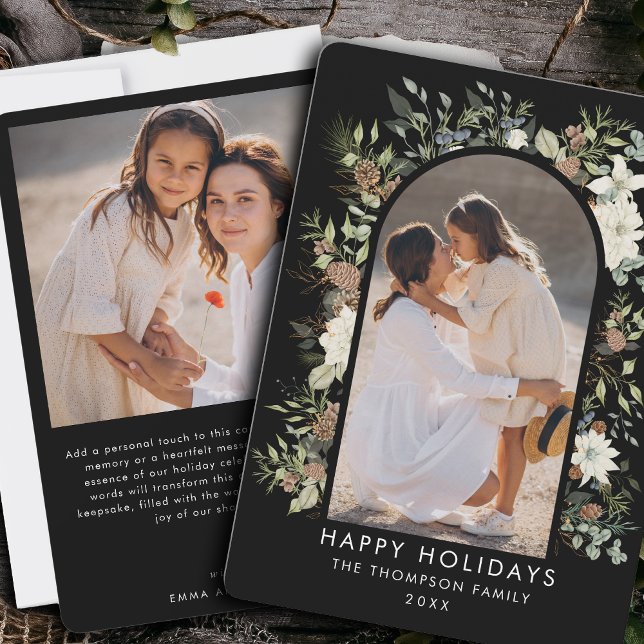 Cartes Pour Fêtes Annuelles Botanique Eucalyptus Verdure Noël personnalisé (Créateur téléchargé)