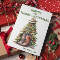 Botte de cowboy de l'Ouest sapin de Noël