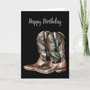 Cartes Pour Fêtes Annuelles Bottes de cowboy