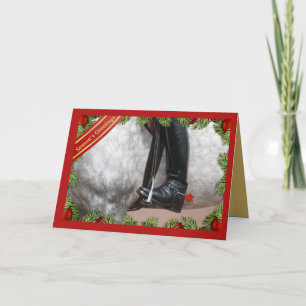 Cartes Pour Fêtes Annuelles Bottes équestres Bonnes Fêtes à cheval