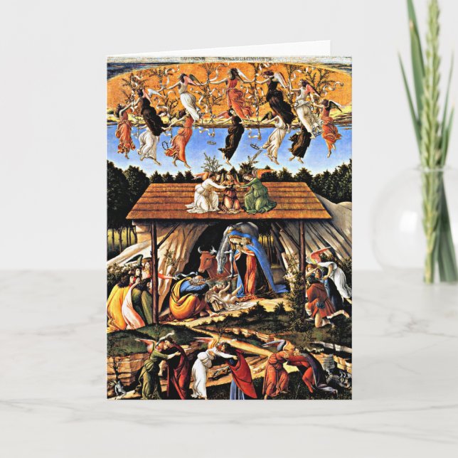 Cartes Pour Fêtes Annuelles Botticelli - La Nativité Mystique  (Devant)