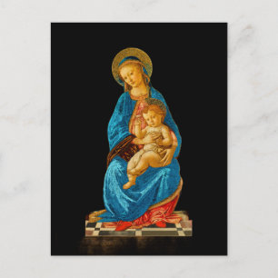 Cartes Pour Fêtes Annuelles Botticelli Madonna et l'enfant intronisé
