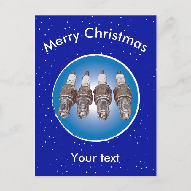 Cartes Pour Fêtes Annuelles Bouchons d'allumage du moteur (Devant)