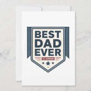 Cartes Pour Fêtes Annuelles Bouclier Emblématique Meilleur Papa de Tous les Te