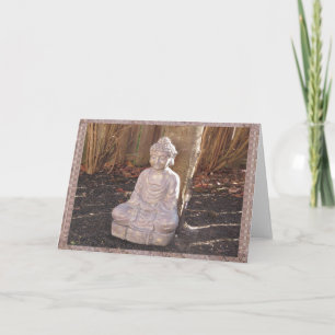 Cartes Pour Fêtes Annuelles Bouddha Bouddhiste Statue Spirituelle Idol Paix He