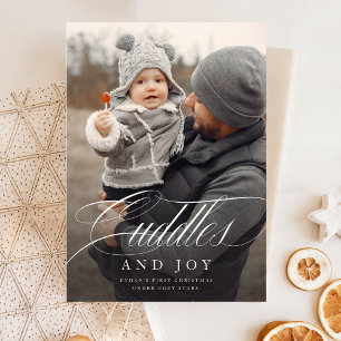 Cartes Pour Fêtes Annuelles Bouddles et Joy Family Babys First Photo Noël