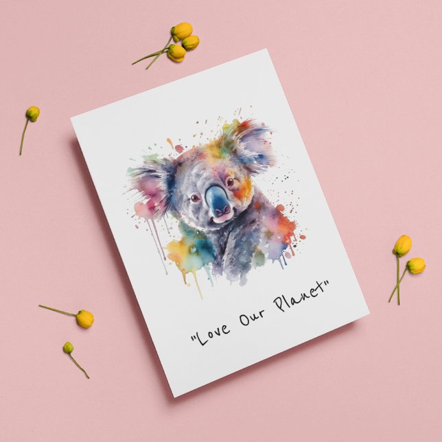Cartes Pour Fêtes Annuelles Bouddles Koala en couleur, personnalisé (Créateur téléchargé)