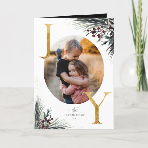 Cartes Pour Fêtes Annuelles Boughs d'hiver rustique Golden Joy 5 Photo