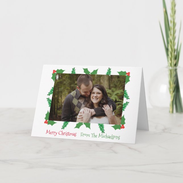 Cartes Pour Fêtes Annuelles Boughs & Holly Christmas (Devant)
