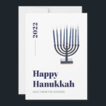 Cartes Pour Fêtes Annuelles Bougie de Ménorah minimaliste aquarelle bleue Hanu<br><div class="desc">© Gorjo Designs. Créé pour vous via la plateforme Zazzle.

// Besoin d'aide pour personnaliser votre design ? Vous avez d'autres idées ? N'hésitez pas à me contacter (Zoe) directement via le bouton de contact ci-dessous.</div>