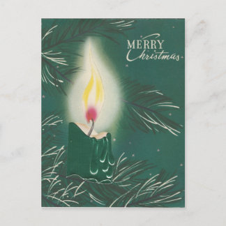 Cartes Pour Fêtes Annuelles Bougie de Noël Vintage