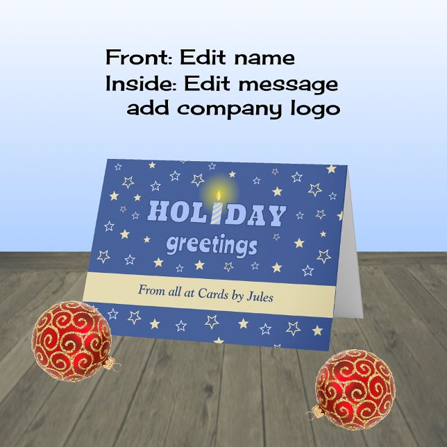 Cartes Pour Fêtes Annuelles Bougie de voeux d'hiver customisée aux entreprises (Créateur téléchargé)