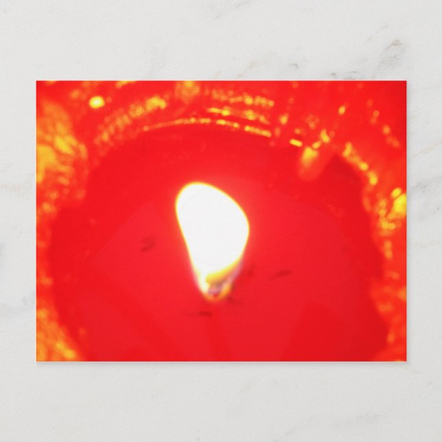 Cartes Pour Fêtes Annuelles Bougie rouge, flamme, Bougie, Amour de Noël (Devant)