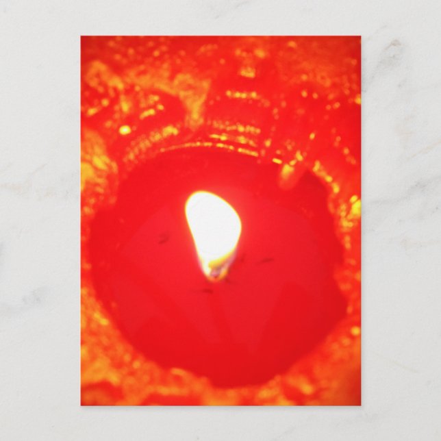 Cartes Pour Fêtes Annuelles Bougie rouge, flamme, Bougie, Amour de Noël (Devant)