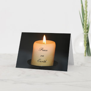Cartes Pour Fêtes Annuelles bougie terre paix