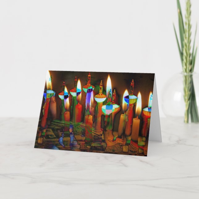 Cartes Pour Fêtes Annuelles Bougies (Devant)