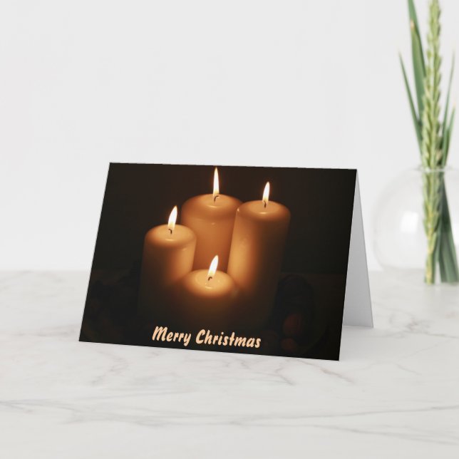 Cartes Pour Fêtes Annuelles Bougies (Devant)