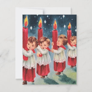 Cartes Pour Fêtes Annuelles Bougies de la chorale de Noël