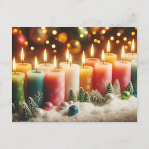 Cartes Pour Fêtes Annuelles Bougies de Noël
