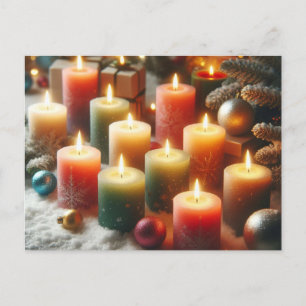 Cartes Pour Fêtes Annuelles Bougies de Noël